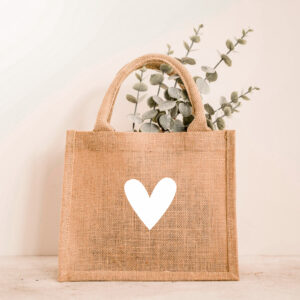Jutetasche HERZ